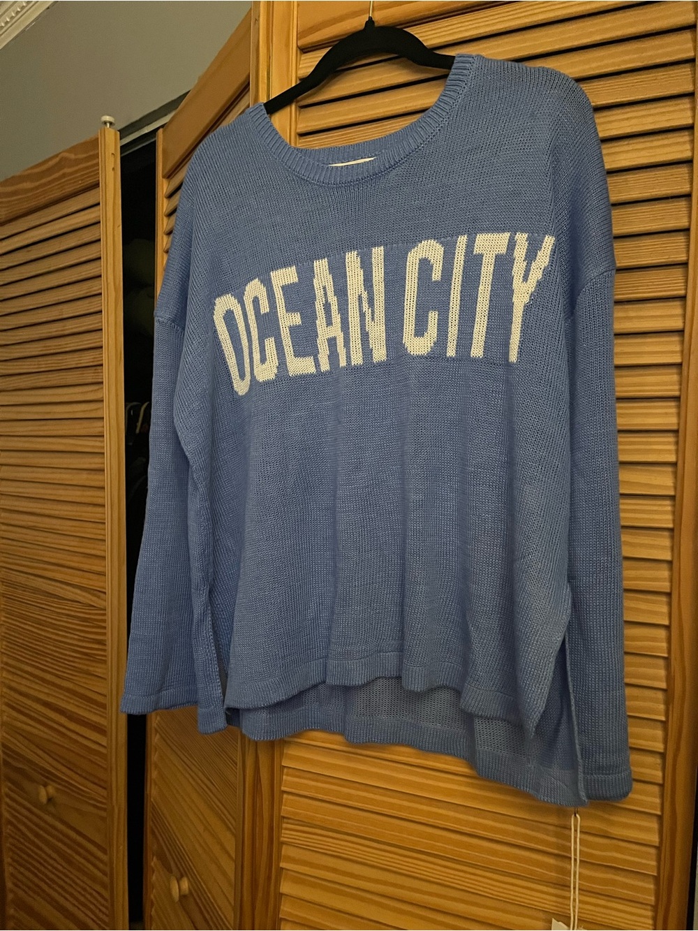 Ocean City Blue Knit Sweater - Women